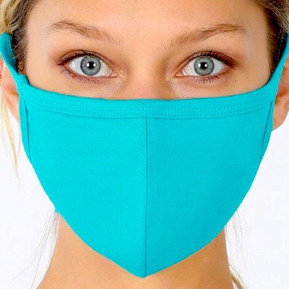 Turquoise Reusable Face Mask - Picture 2 of 4